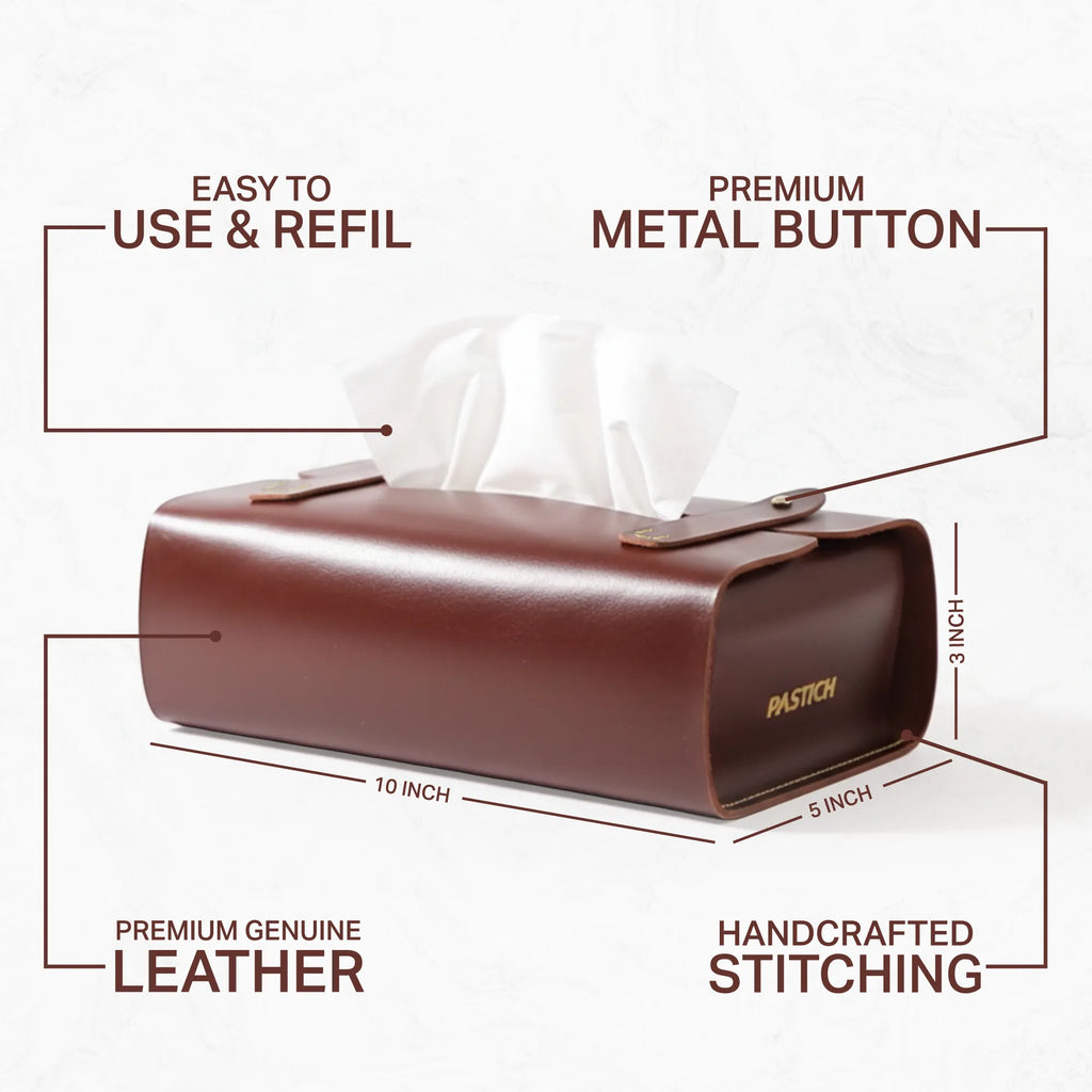 Pastich Premium Leather Tissue Box Cover