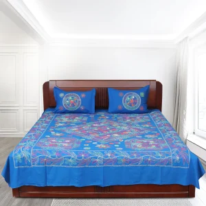 Bedsheet - Turquoise Square