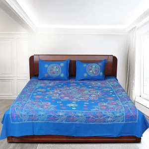 Bedsheet - Turquoise Round